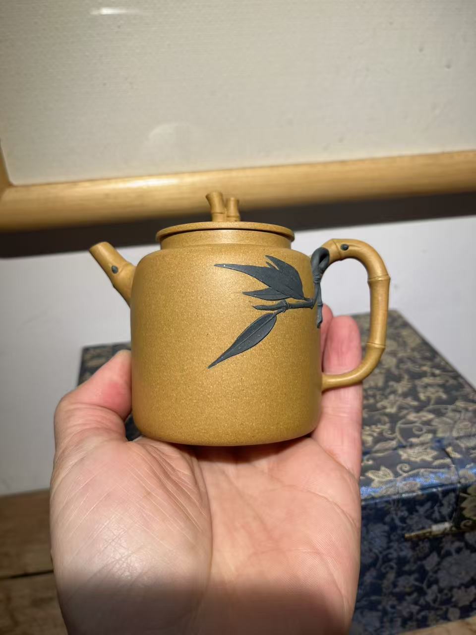 孤品黃金段泥俊竹紫砂壺「周春燕紫砂壺」