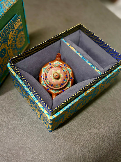 「典藏泥料」全手工黃龍山小紅泥唐門德鐘言心紫砂壺