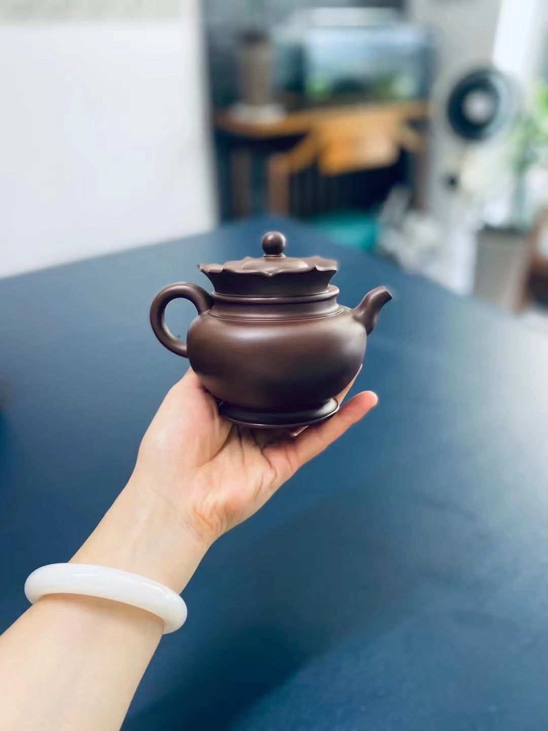 「典藏泥料」全手工精品老紫泥茶禪一味僧帽紫砂壺