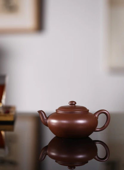 「典藏泥料」全手工紫砂一廠七十年代老紫泥雲逸紫砂壺