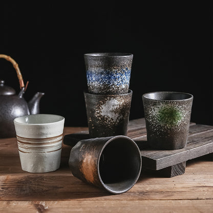 Japanese tea cups, stoneware cups