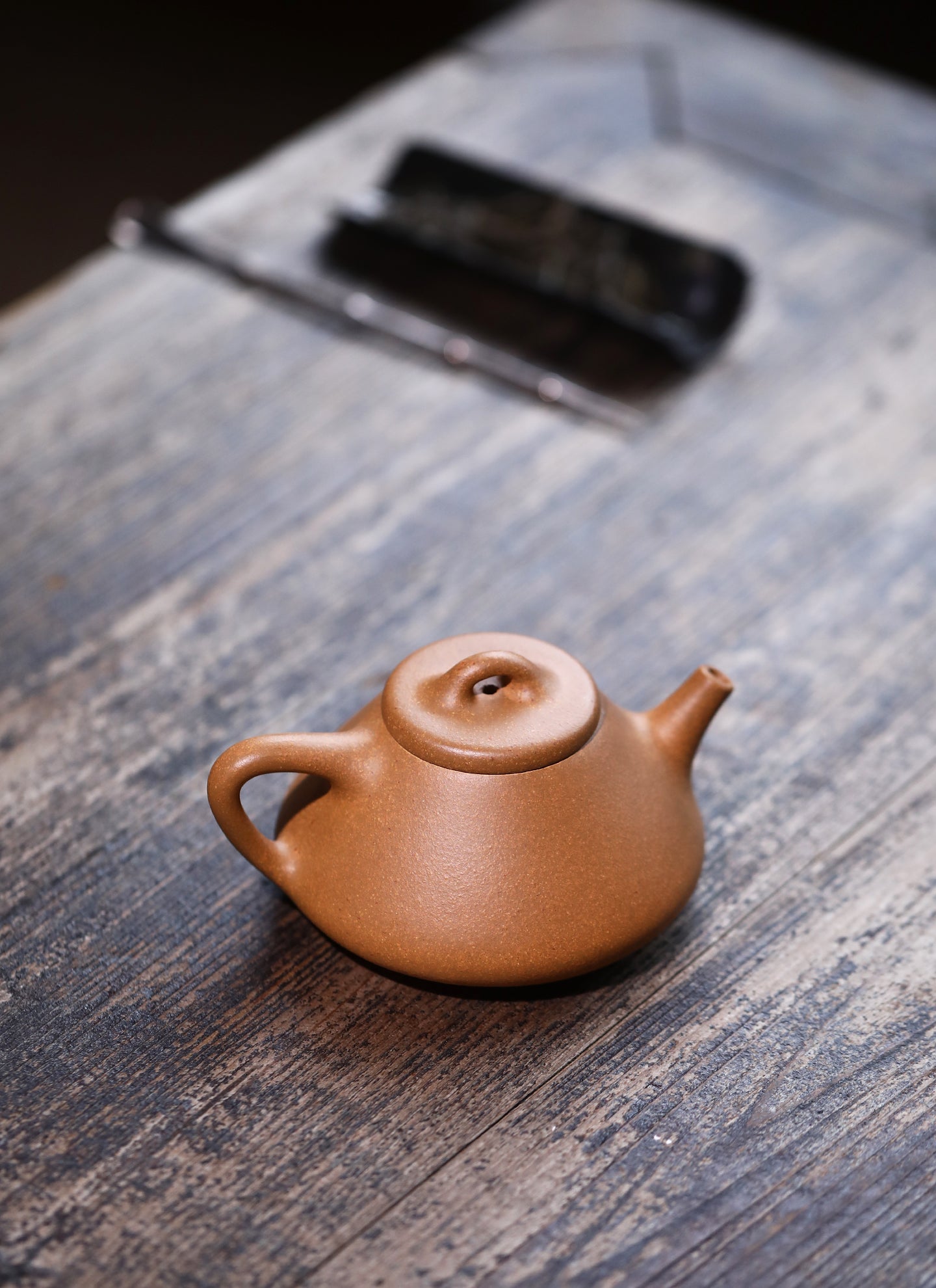 「典藏泥料」全手工寶山段子冶石瓢紫砂壺