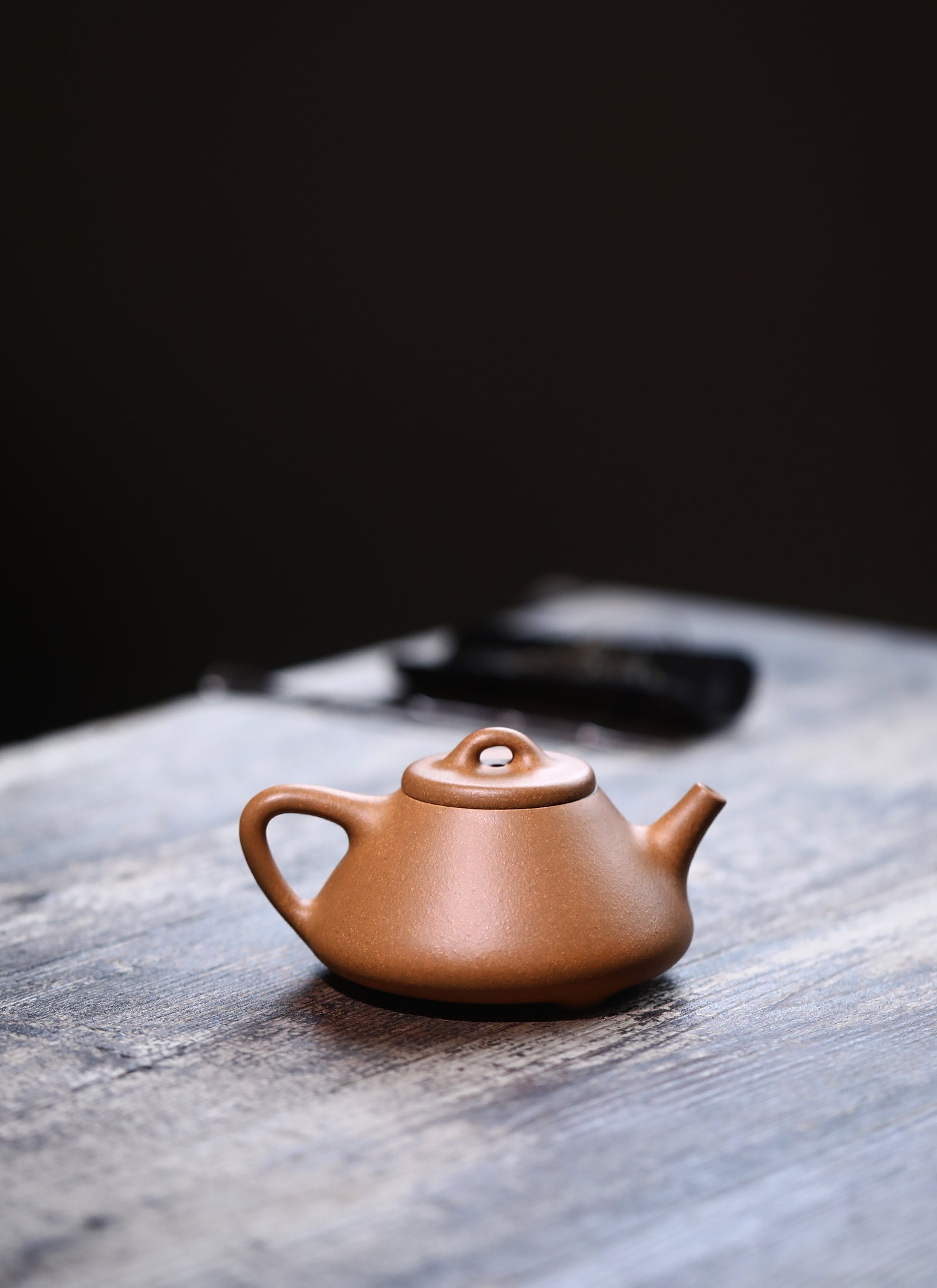 「典藏泥料」全手工寶山段子冶石瓢紫砂壺