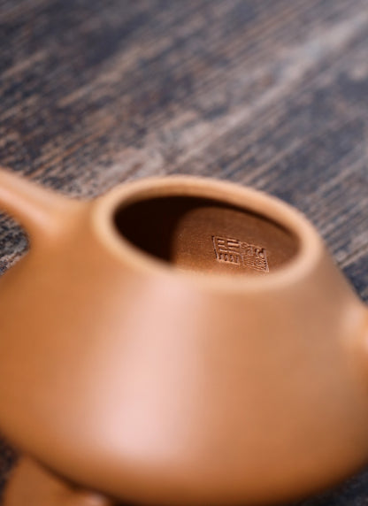 「典藏泥料」全手工寶山段子冶石瓢紫砂壺