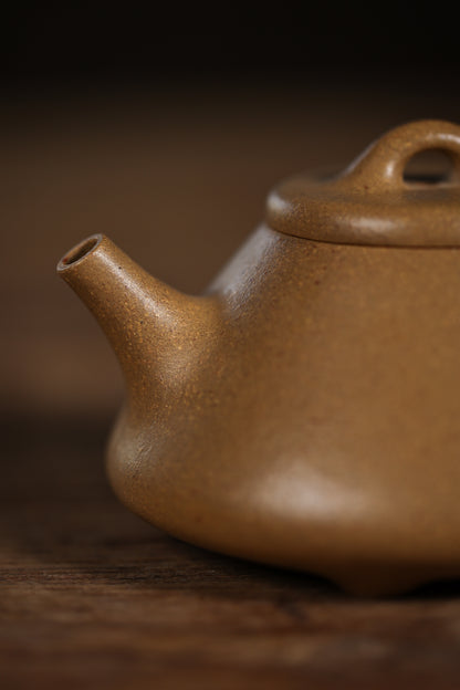 「典藏泥料」全手工段泥子冶石瓢紫砂壺