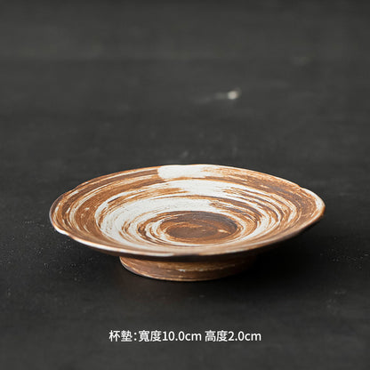 Japanese-style rough pottery hand-made teacup antique glaze teaware ceramic master cup