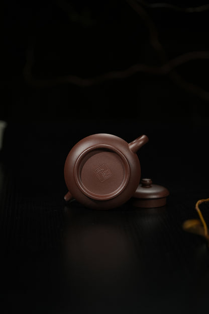 「典藏泥料」全手工老紫泥荷香紫砂壺