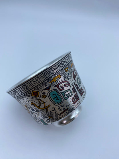 Ceramic gilt silver teacups, teacups, master cups, tea cups, gold and silver