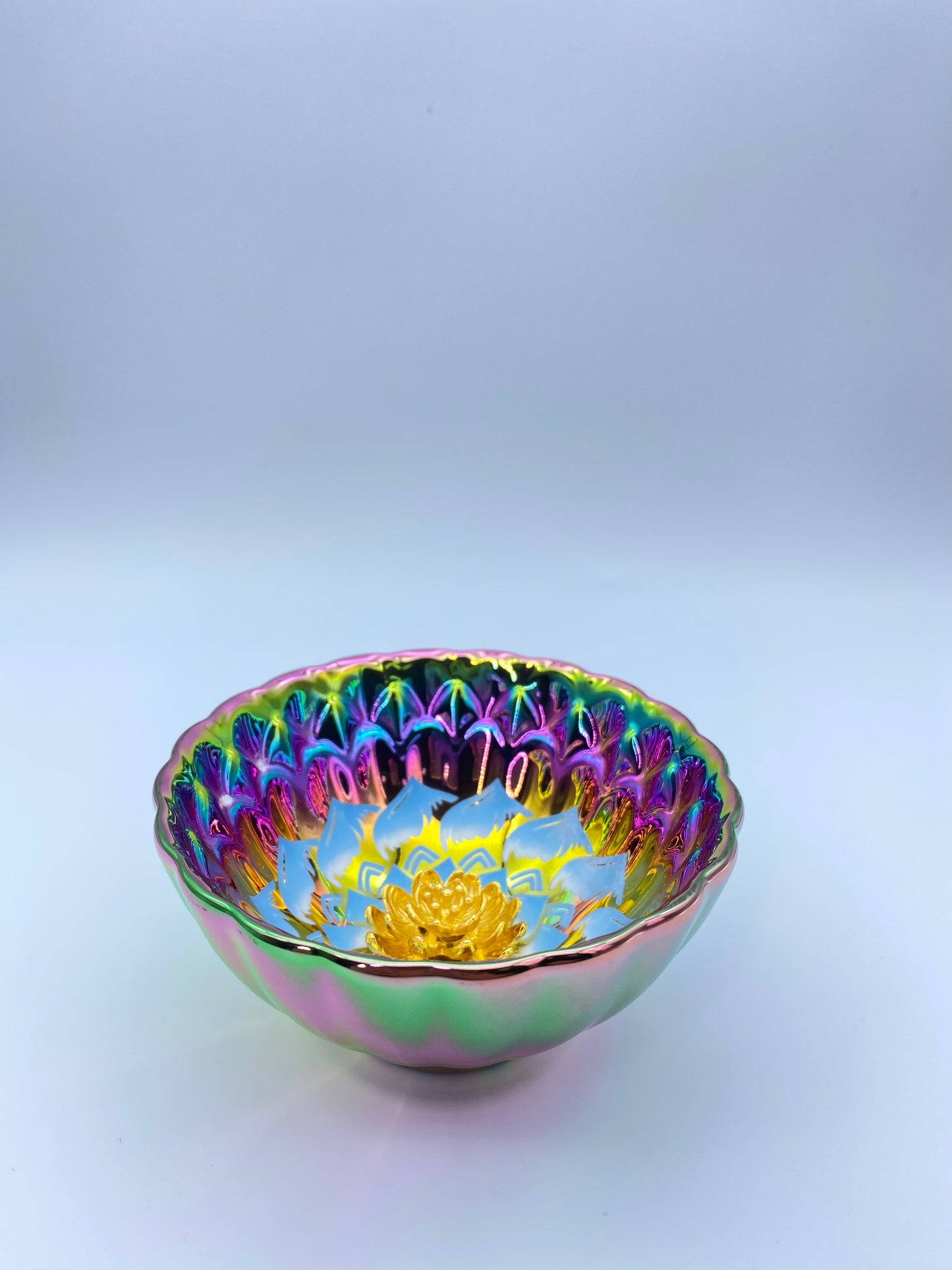 Kiln variable colorful gilt lotus master cup FY2302