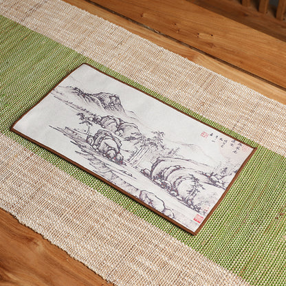 Painted Tea Towel Antique Suede Tea Towel 【Gift】