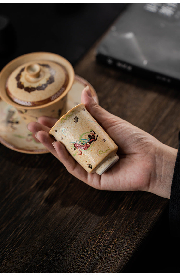 Dunhuang Flying Tea Cup, Kung Fu Tea Set Tea Cup, Tea Bowl