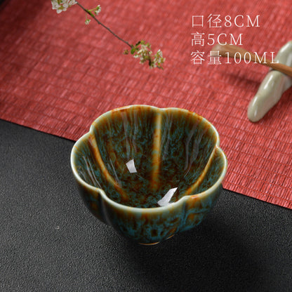 Kiln Transformed Ceramic Kung Fu Tea Cup, Master Cup, Tea Cup, Jianzhan Tea Cup