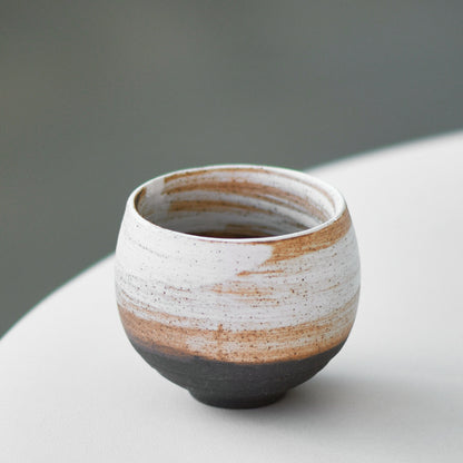 Japanese-style teacup stoneware tea set, hand-brushed glaze kiln ceramic master cup