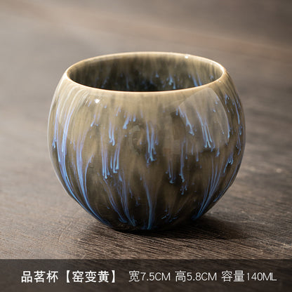 Kiln Transformation Five Elements Cup, Ceramic Master Cup, Tea Cup, Jianzhan Tea Cup Set, Tianmu Glazed Dragon Egg Cup