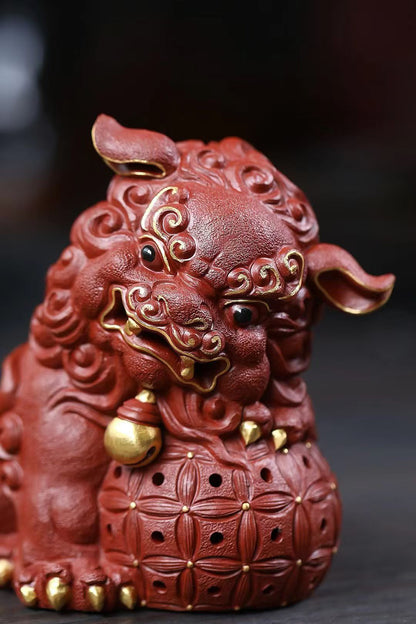 大紅袍朱泥醒獅茶寵