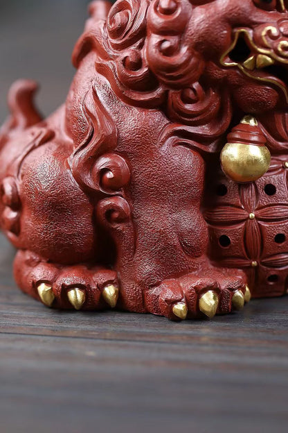 大紅袍朱泥醒獅茶寵