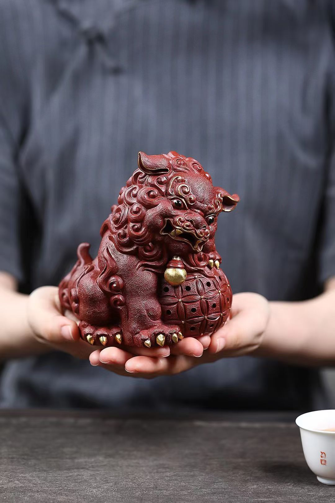 大紅袍朱泥醒獅茶寵