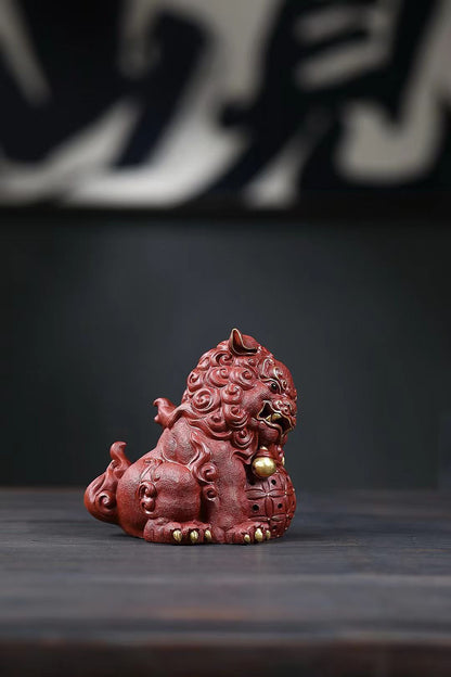 大紅袍朱泥醒獅茶寵