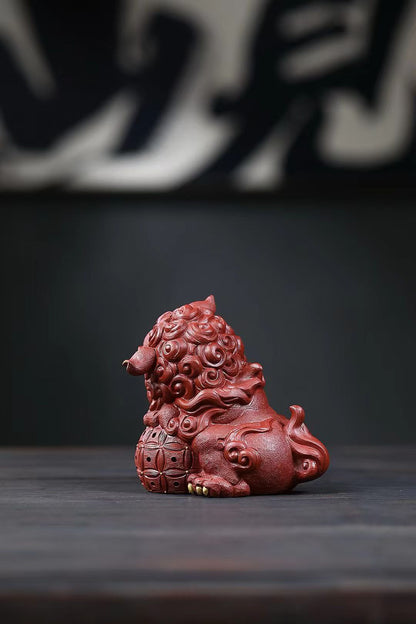 大紅袍朱泥醒獅茶寵