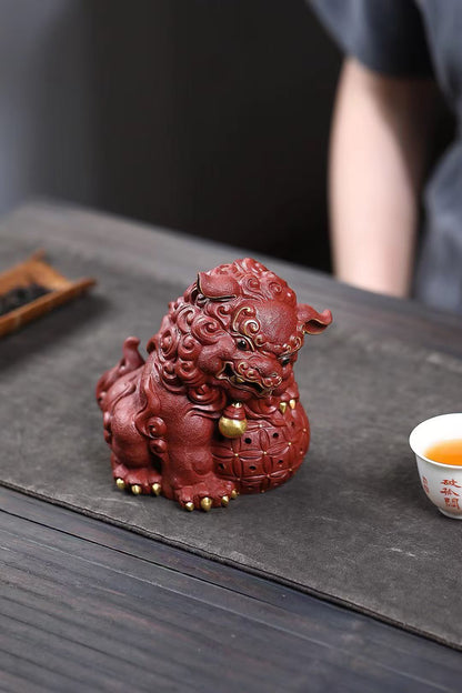 大紅袍朱泥醒獅茶寵