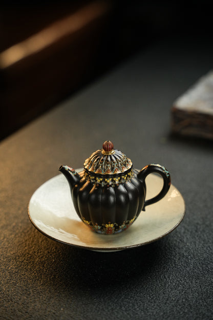 極品朱泥捂灰筋紋秋水紫砂壺「20250822每日特價」