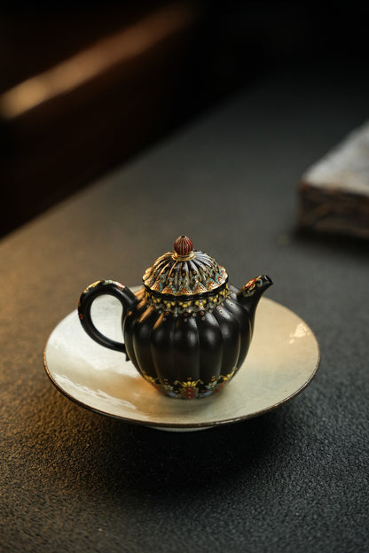 極品朱泥捂灰筋紋秋水紫砂壺「20250822每日特價」