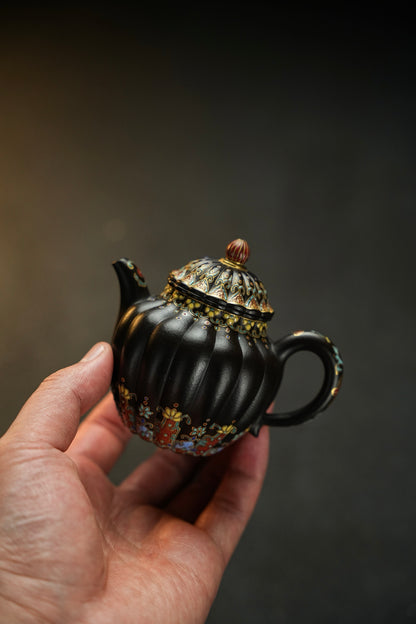 極品朱泥捂灰筋紋秋水紫砂壺「20250822每日特價」