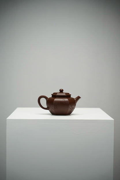 原礦頂級老紫泥六方宮燈紫砂壺「20250628每日特價」