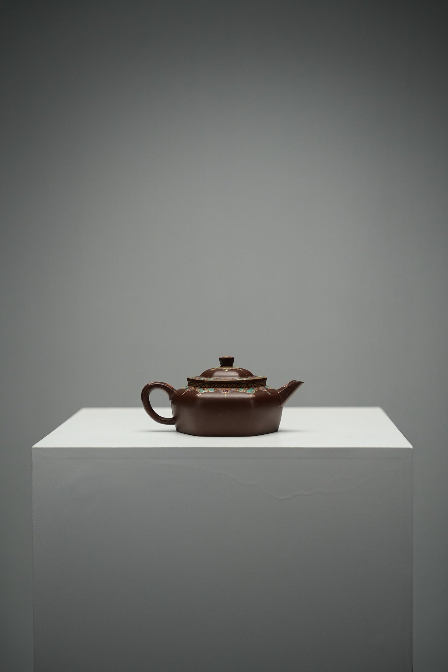 頂級老紫料精工琺瑯六方旭茂紫砂壺「20250628每日特價」