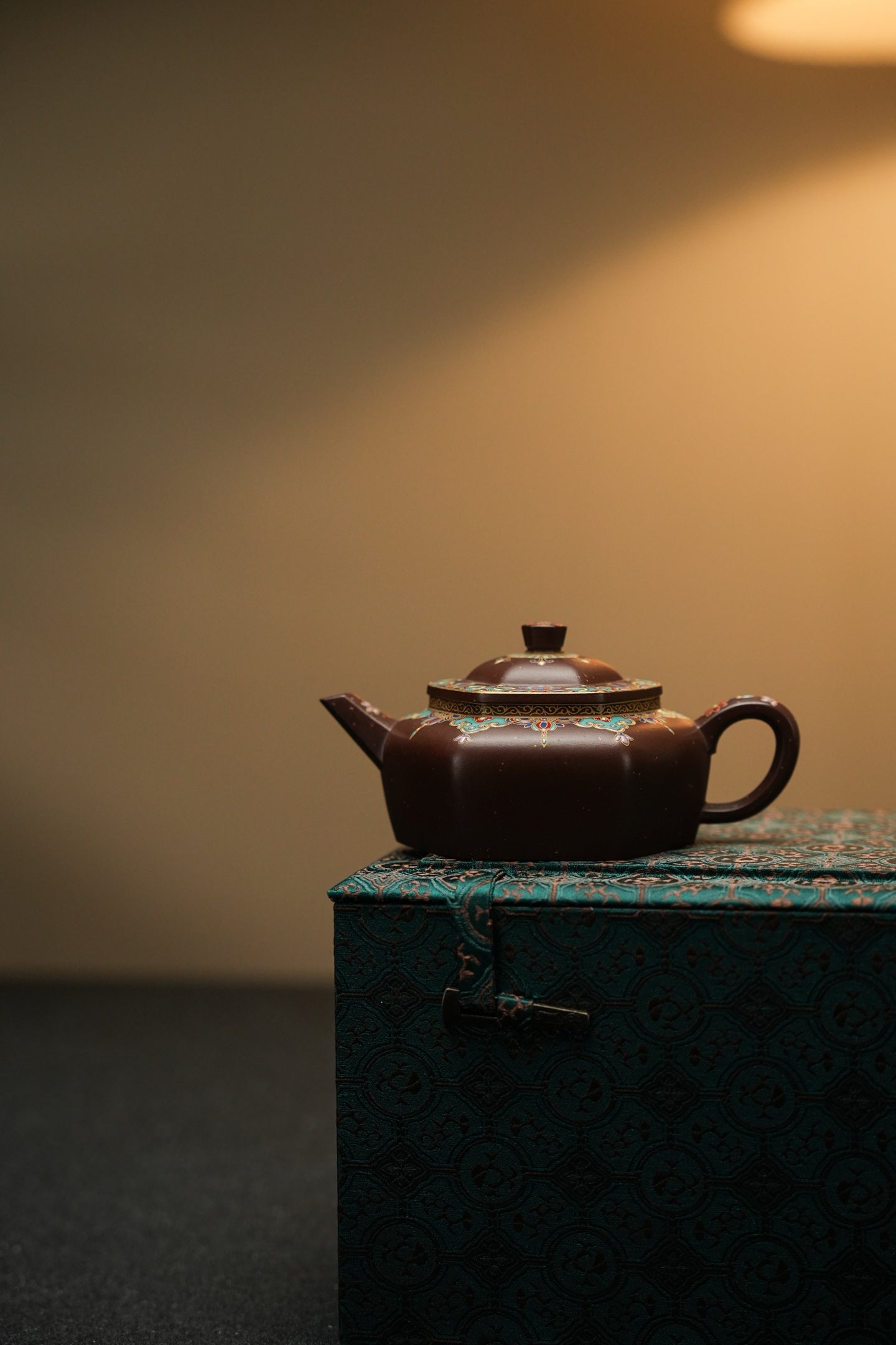 頂級老紫料精工琺瑯六方旭茂紫砂壺「20250628每日特價」