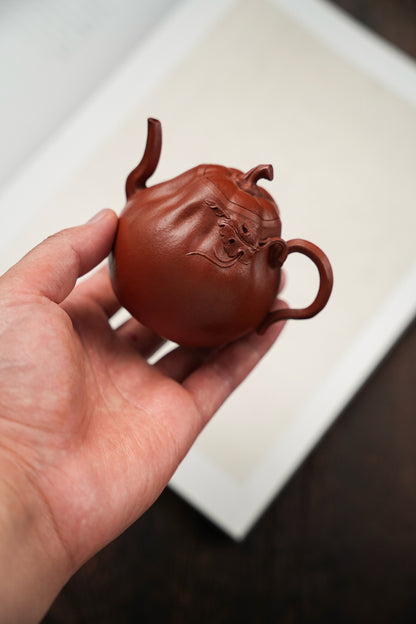 朱泥小南瓜霓裳紫砂壺「20251118每日特價」