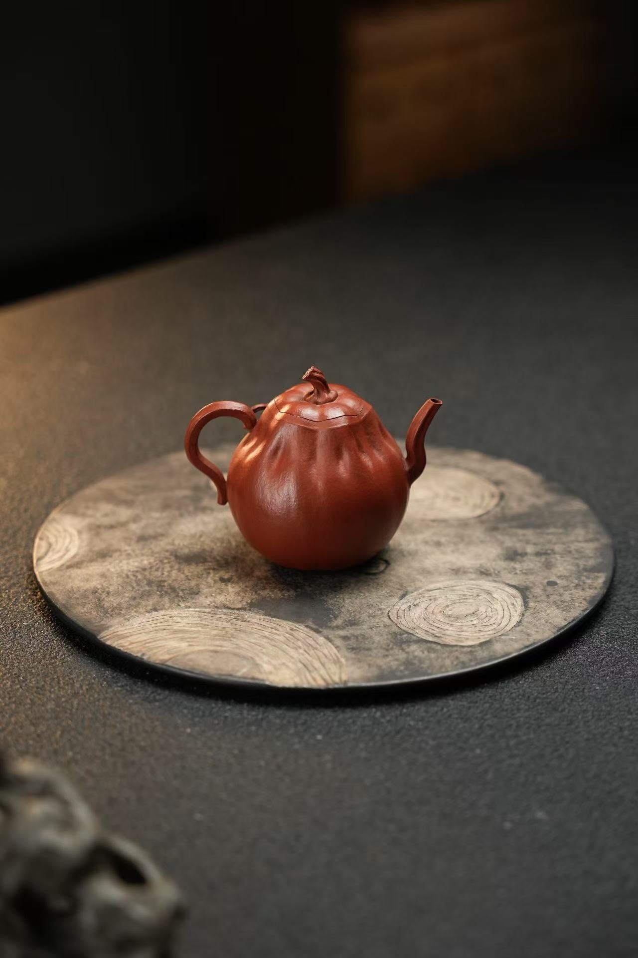 朱泥小南瓜霓裳紫砂壺「20251118每日特價」