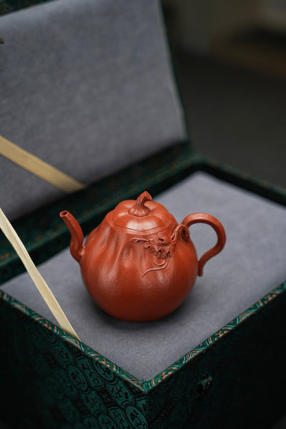 朱泥小南瓜霓裳紫砂壺「20251118每日特價」