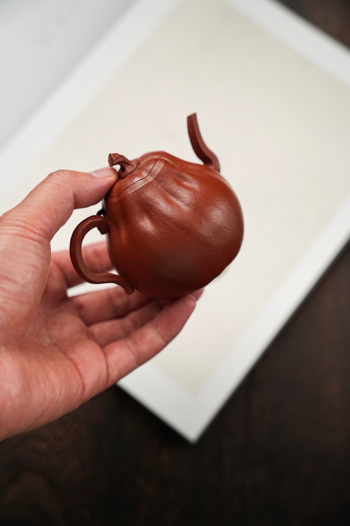 朱泥小南瓜霓裳紫砂壺「20251118每日特價」