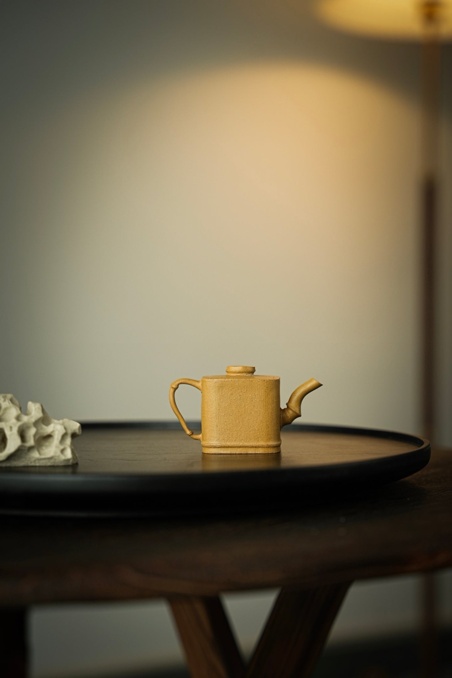 極品黃金段泥小方竹薄胎紫砂壺「20250628每日特價」