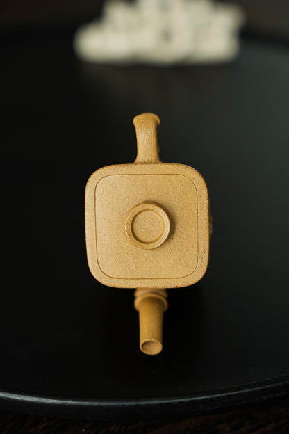 極品黃金段泥小方竹薄胎紫砂壺「20250628每日特價」