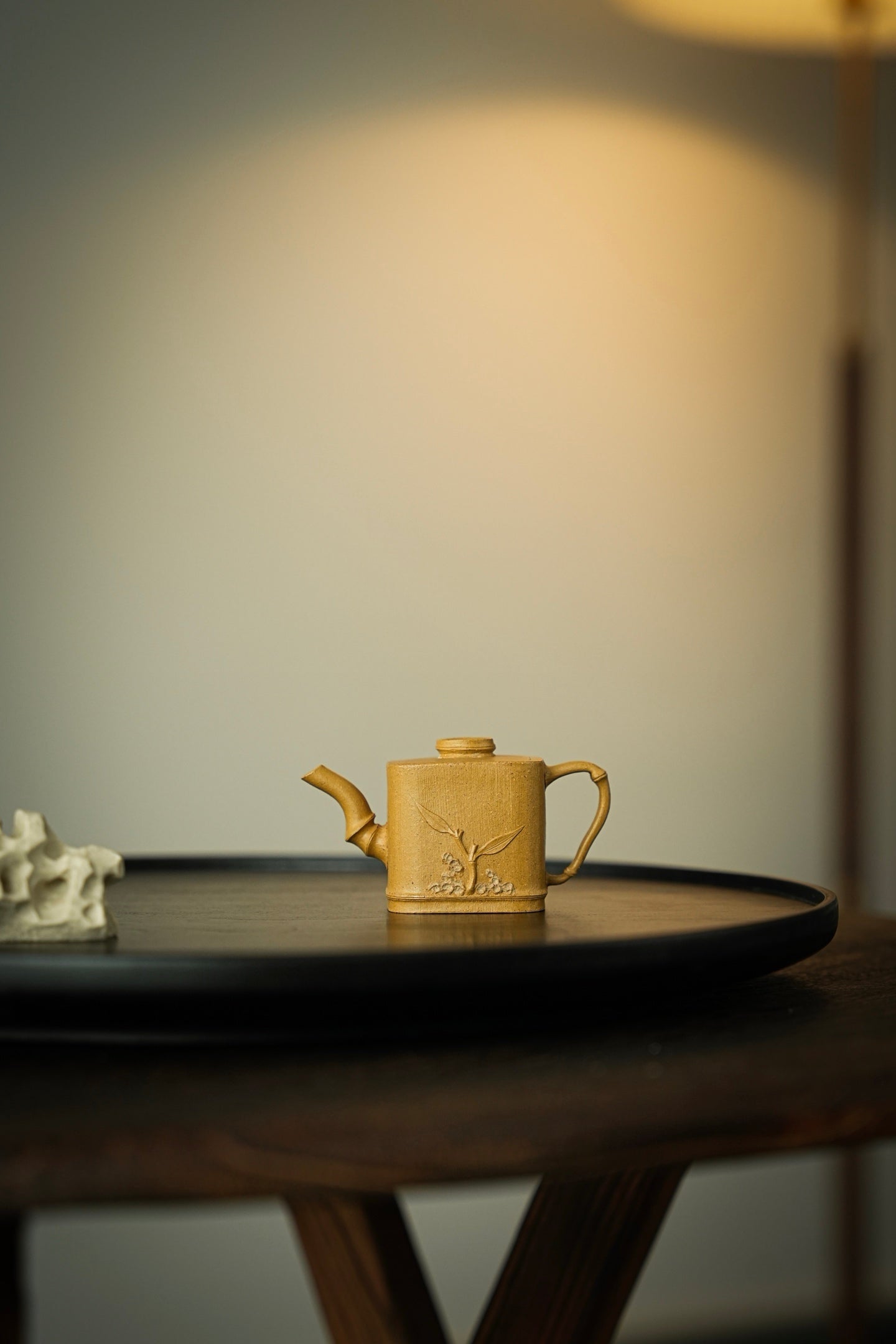 極品黃金段泥小方竹薄胎紫砂壺「20250628每日特價」