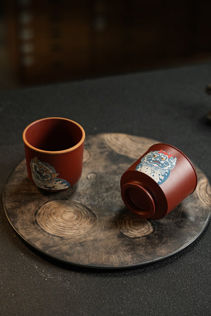 極品好料瑞獅杯金銀琺瑯紫砂壺「20250816每日特價」