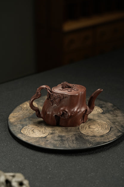 原礦優質紫泥慕雲鬆梉紫砂壺「20250822每日特價」