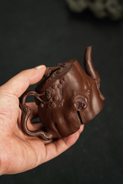 原礦優質紫泥慕雲鬆梉紫砂壺「20250822每日特價」