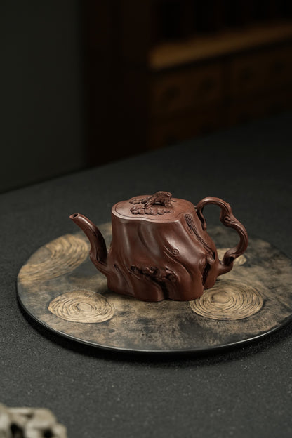 原礦優質紫泥慕雲鬆梉紫砂壺「20250822每日特價」