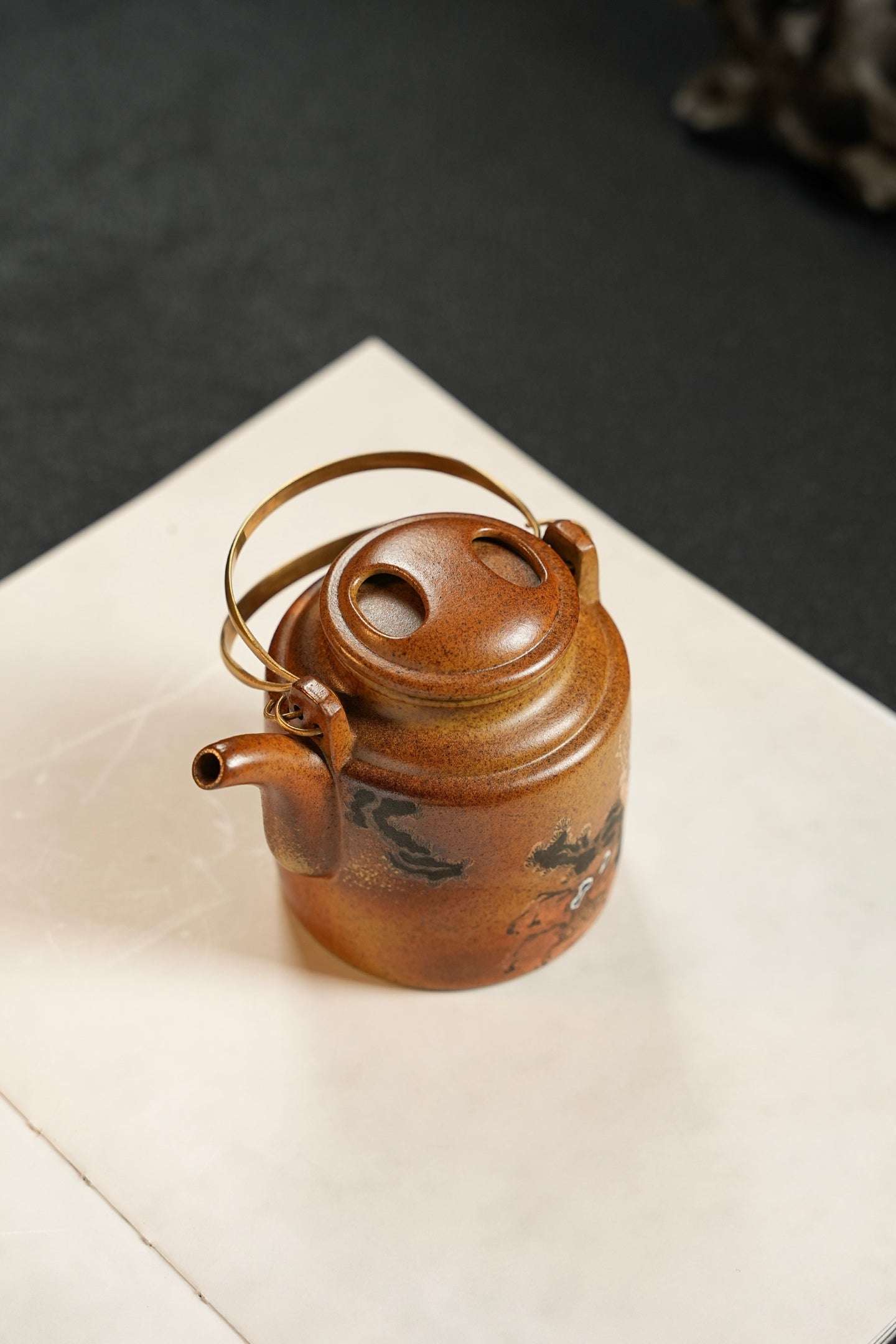 原礦黃金段柴燒牛蓋洋桶紫砂壺「20250822每日特價」