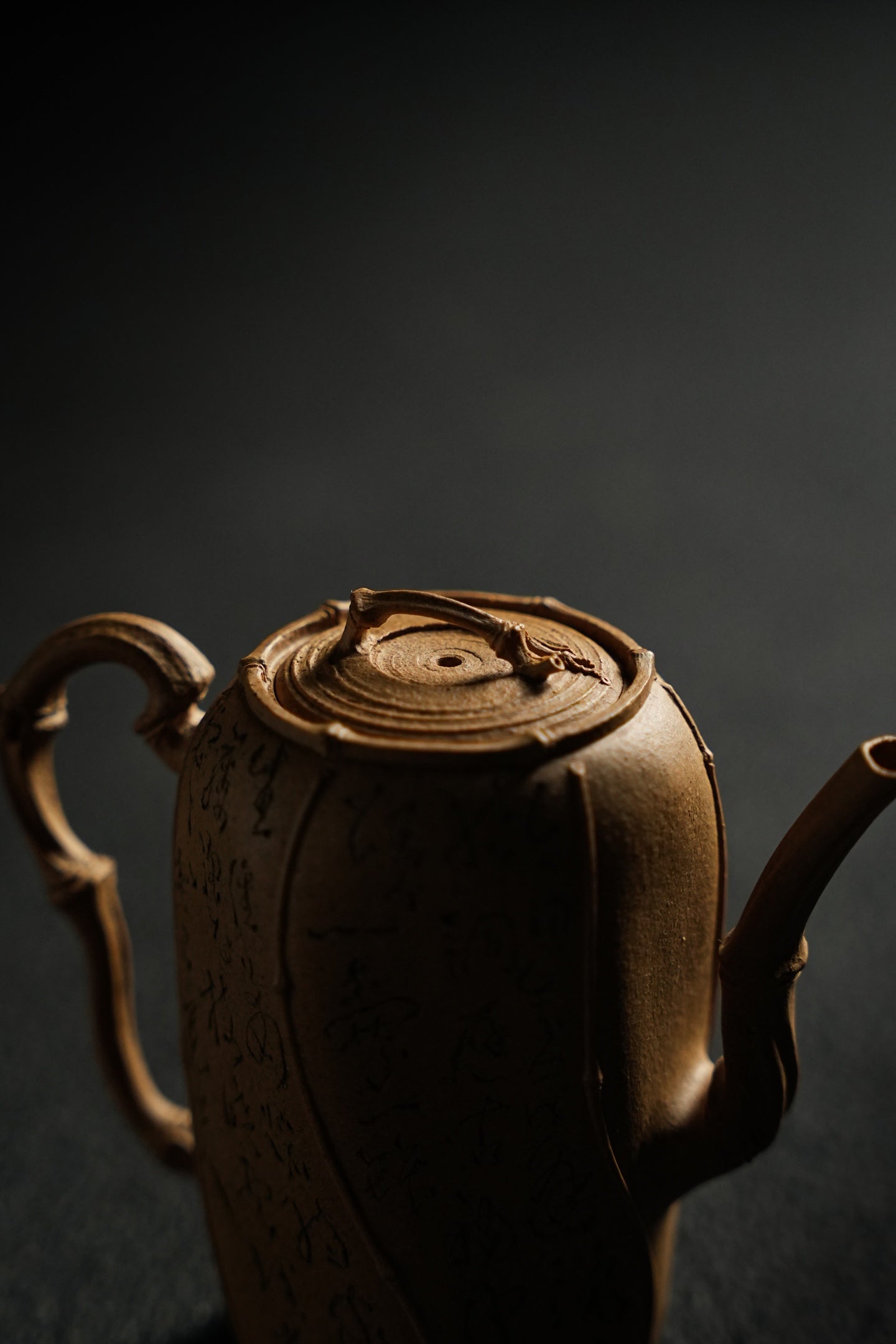 全手工薄胎極品老段泥六竹居士紫砂壺