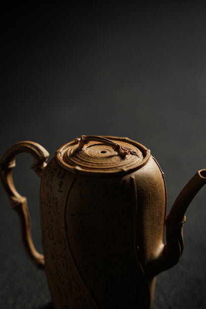 全手工薄胎極品老段泥六竹居士紫砂壺