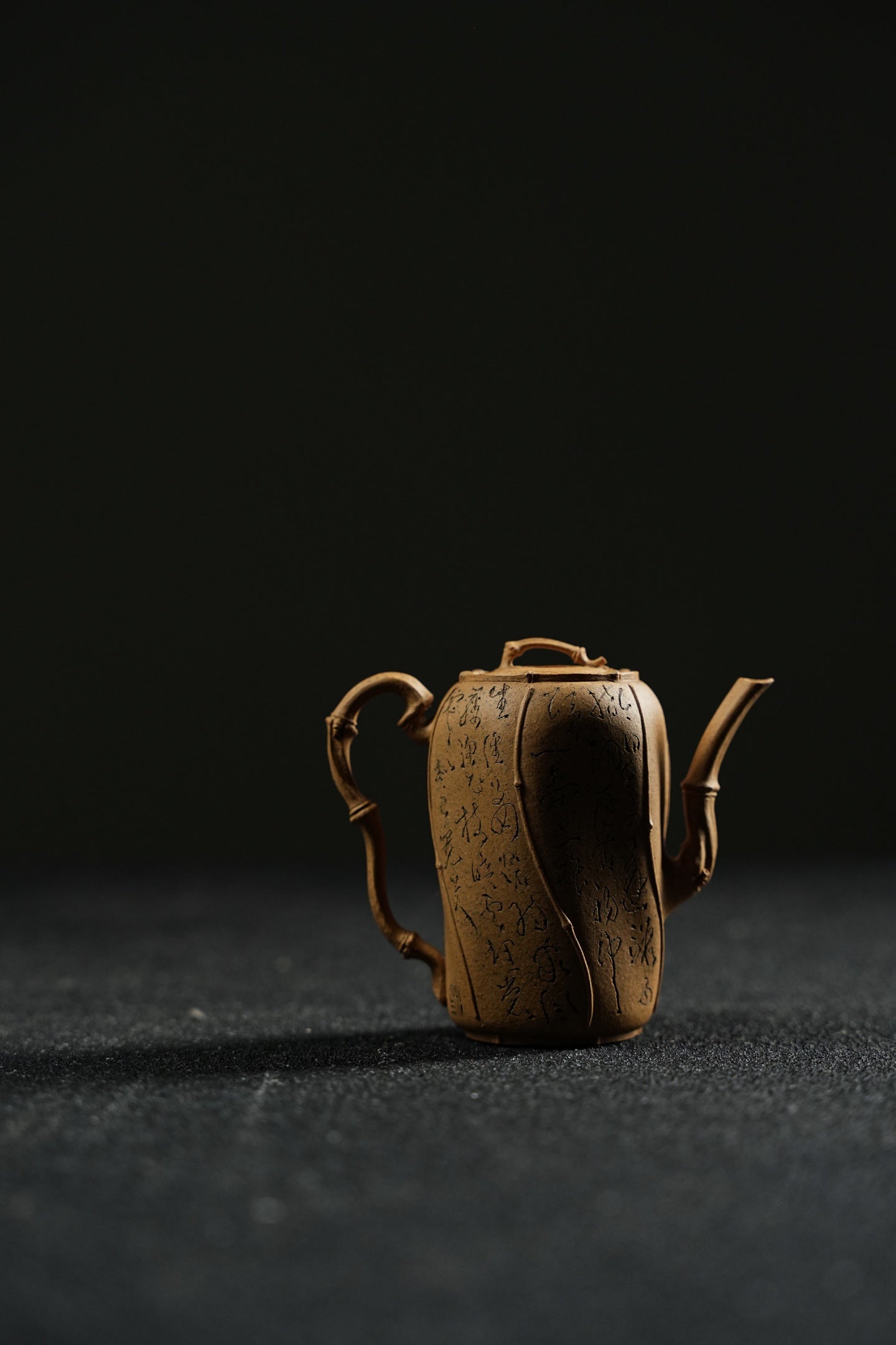 全手工薄胎極品老段泥六竹居士紫砂壺