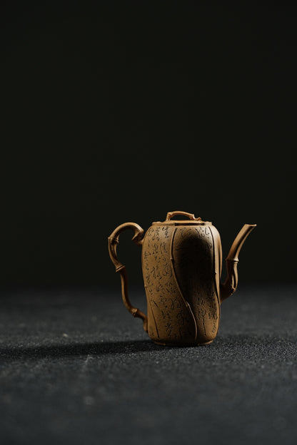 全手工薄胎極品老段泥六竹居士紫砂壺