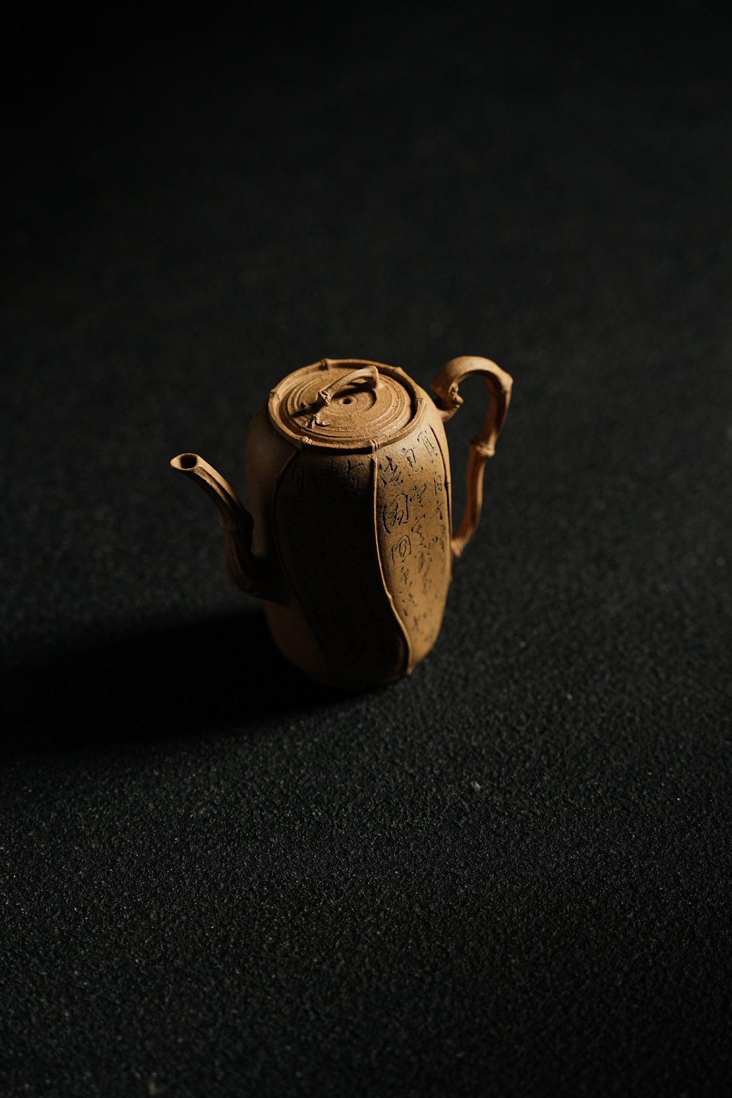 全手工薄胎極品老段泥六竹居士紫砂壺