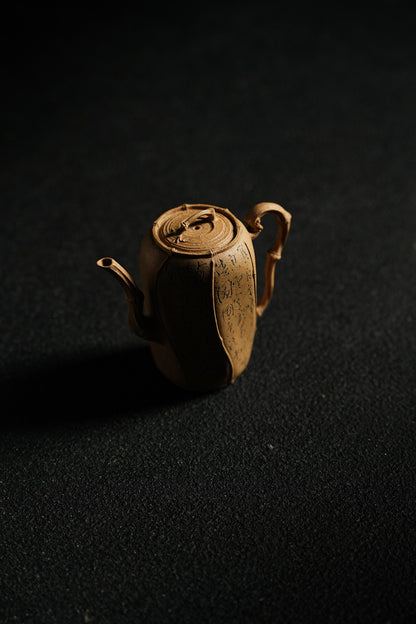 全手工薄胎極品老段泥六竹居士紫砂壺