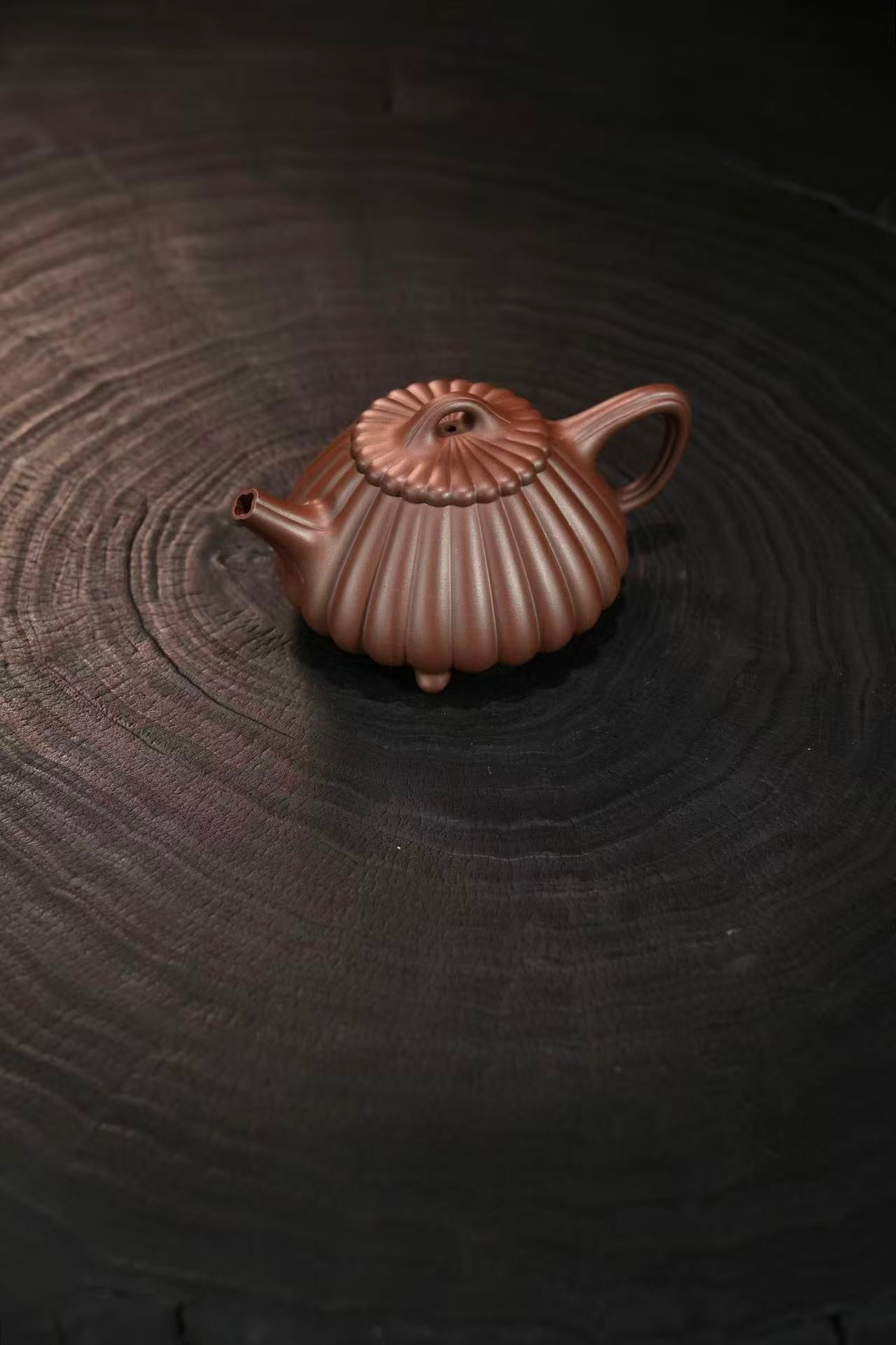 原礦頂級老紫泥筋紋石瓢紫砂壺「20250827每日特價」