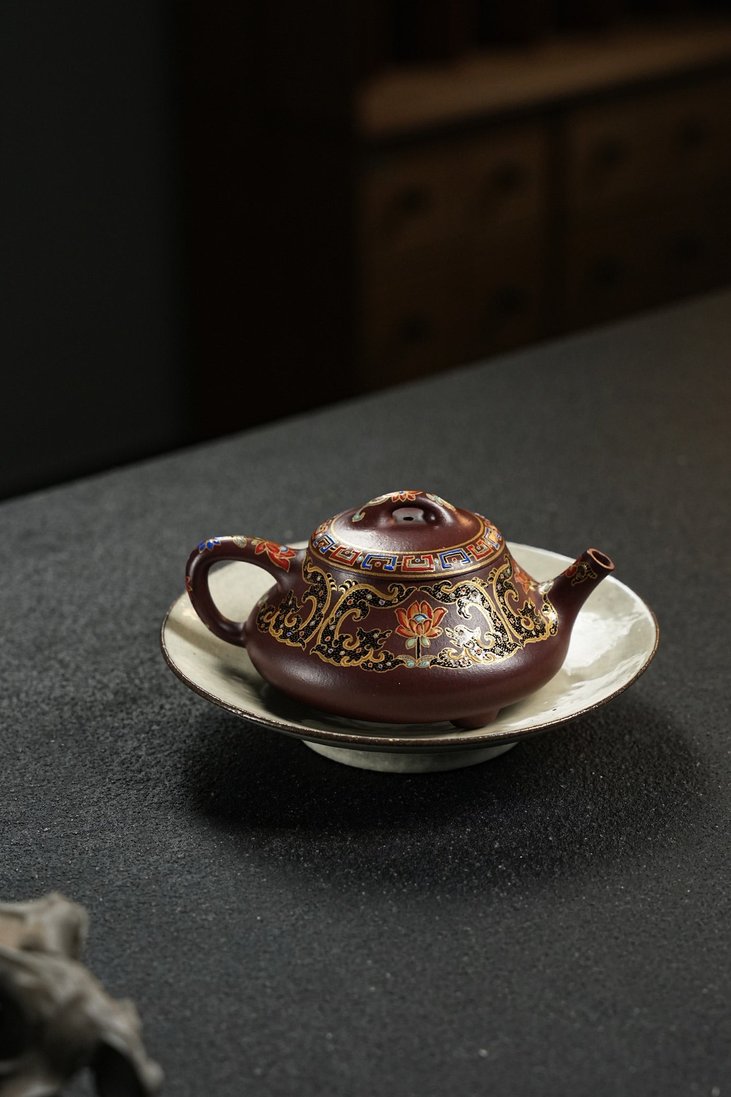 原礦頂級紫泥手工琺瑯彩礎瓢紫砂壺「20251118每日特價」